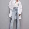 Pantalone slim in denim blu