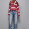 Pantalone slim in denim blu