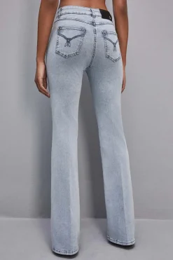 Pantalone slim in denim blu