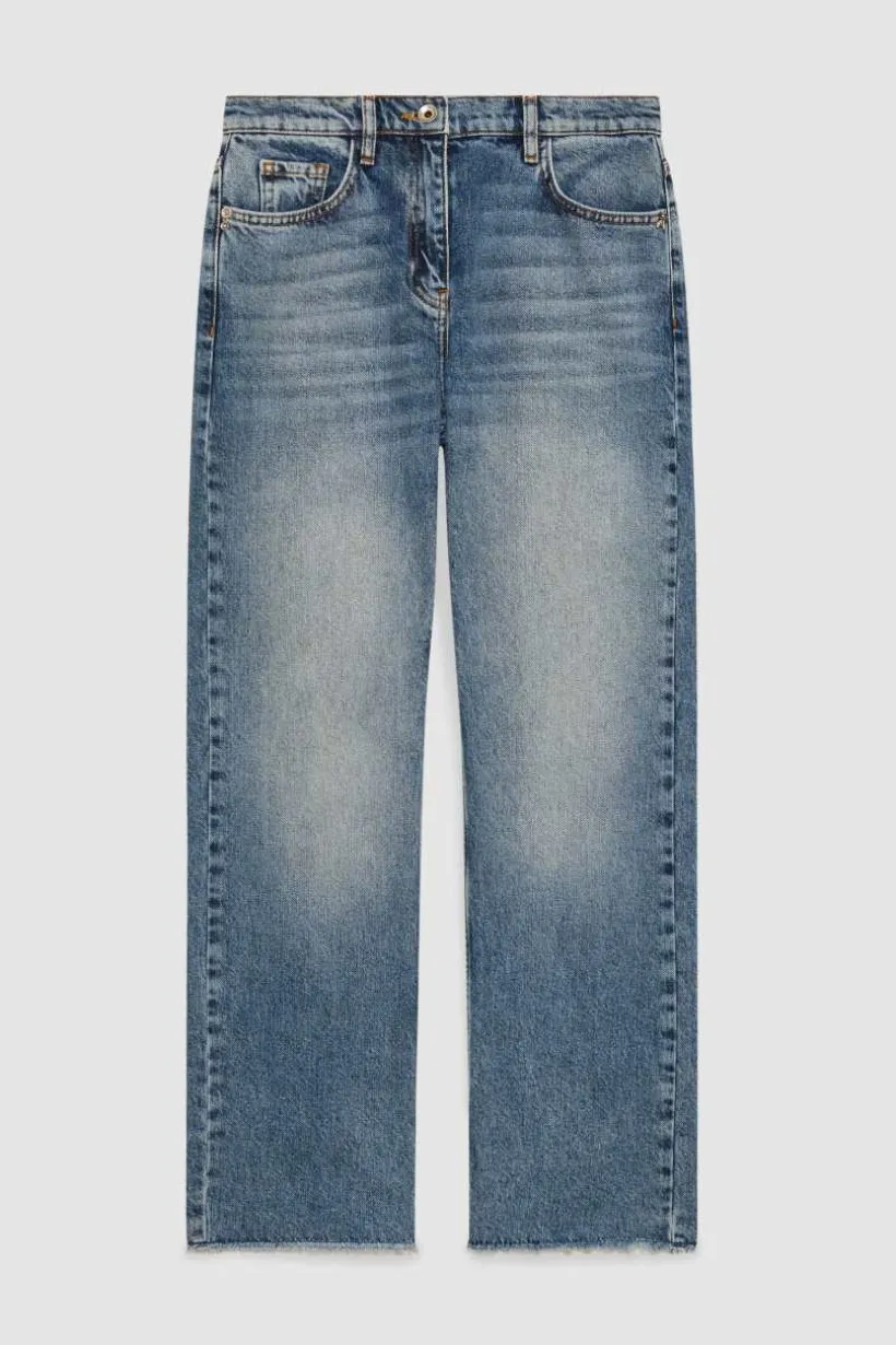 Pantalone slim in denim blu