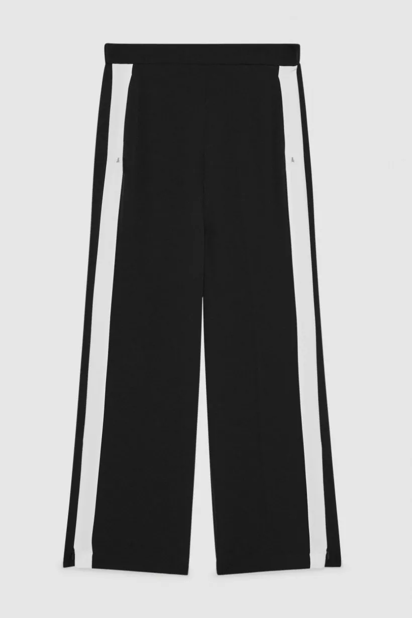 Pantalone vita bassa con banda colorata