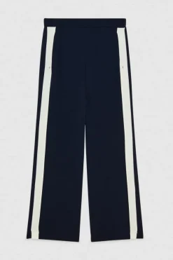 Pantalone vita bassa con banda colorata