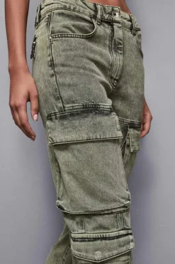 Pantaloni cargo over in jeans