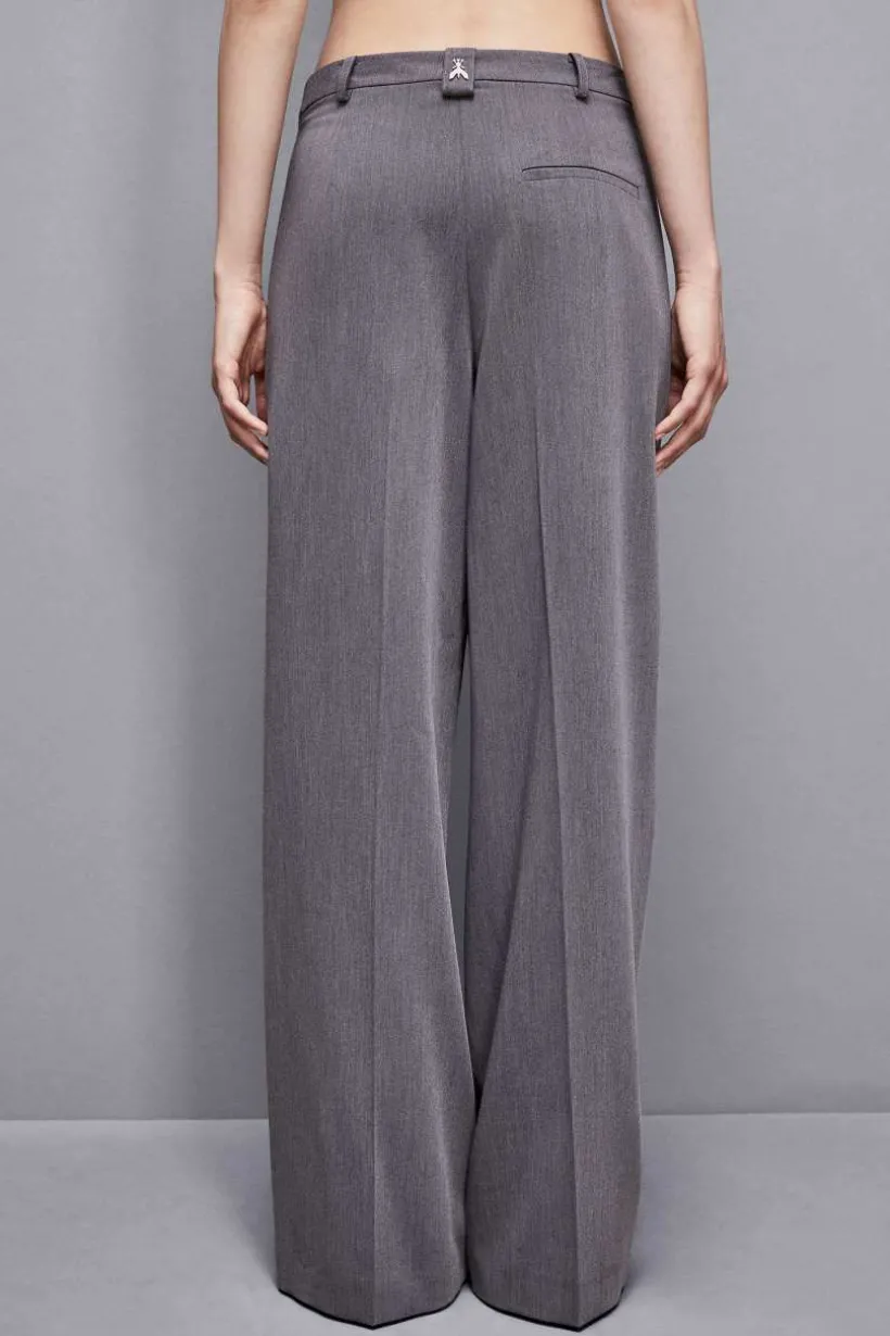 Pantaloni con pieghe in viscosa Essential