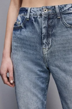 Pantaloni denim a vita alta