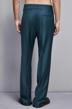Pantaloni dritti in fresco lana