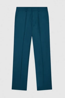 Pantaloni dritti in fresco lana