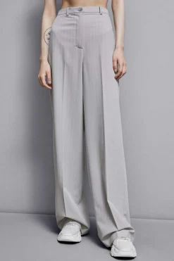 Pantaloni gessati in flanella