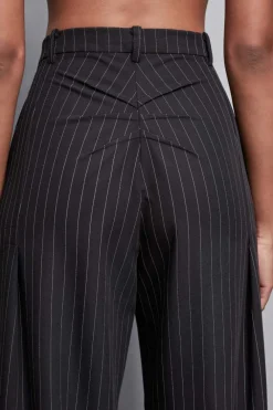 Pantaloni gessati in flanella