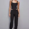 Pantaloni jogging vita bassa