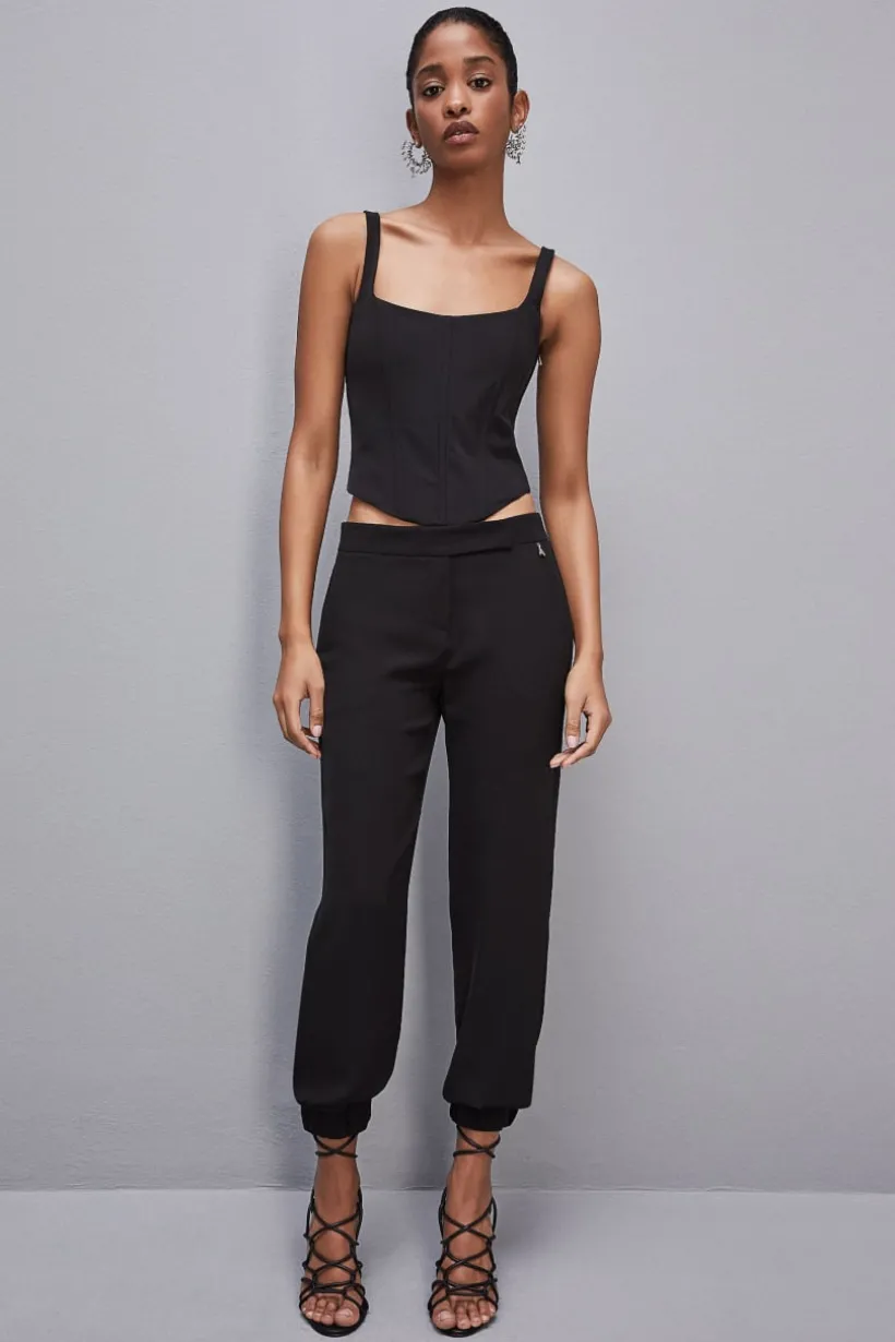Pantaloni jogging vita bassa