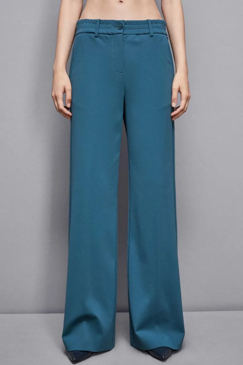 Pantaloni palazzo a vita bassa