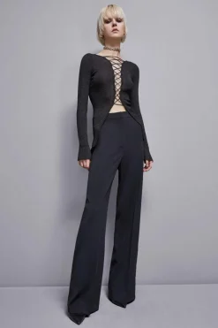 Pantaloni palazzo in crepe Essential