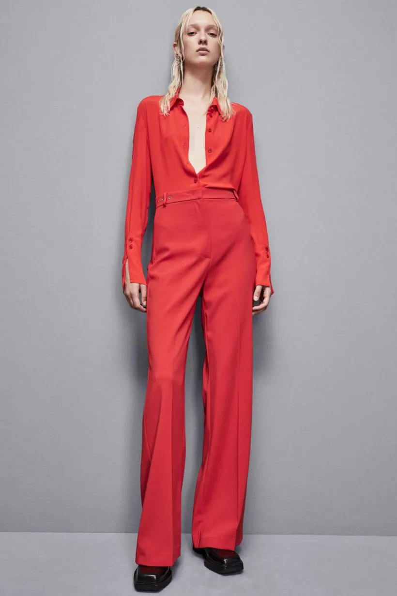Pantaloni palazzo in crepe Essential
