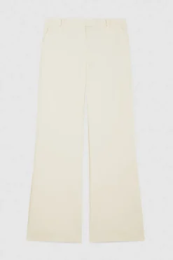 Pantaloni vita bassa in twill