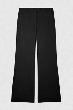 Pantaloni vita bassa in twill