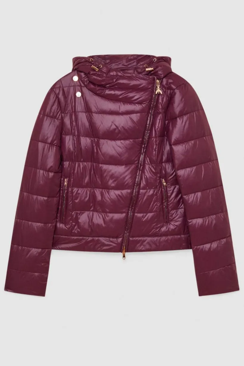 Piumino con cappuccio in nylon down proof