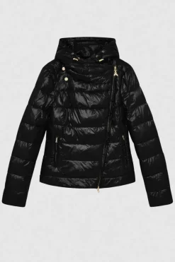 Piumino con cappuccio in nylon down proof