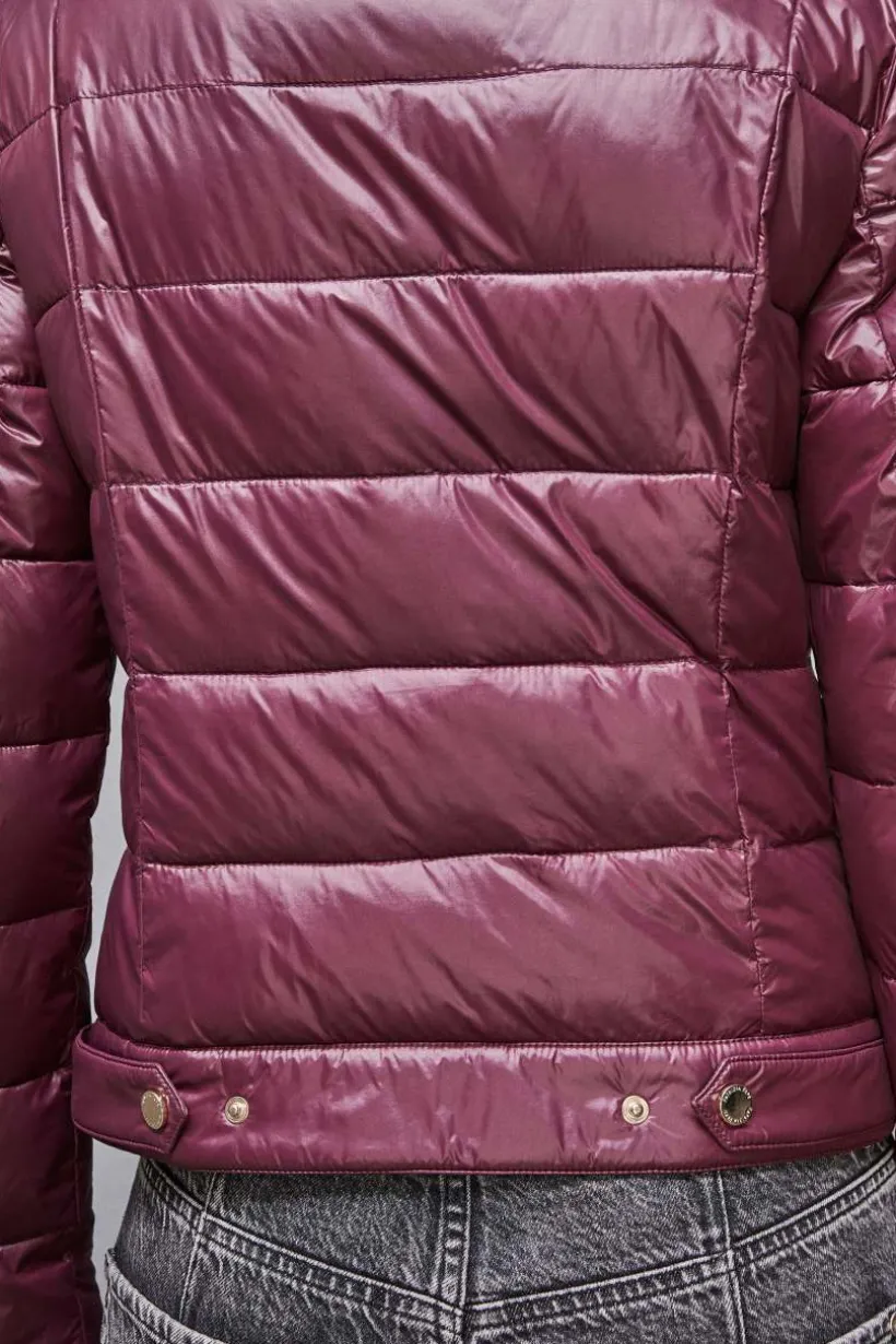 Piumino con cappuccio in nylon down proof
