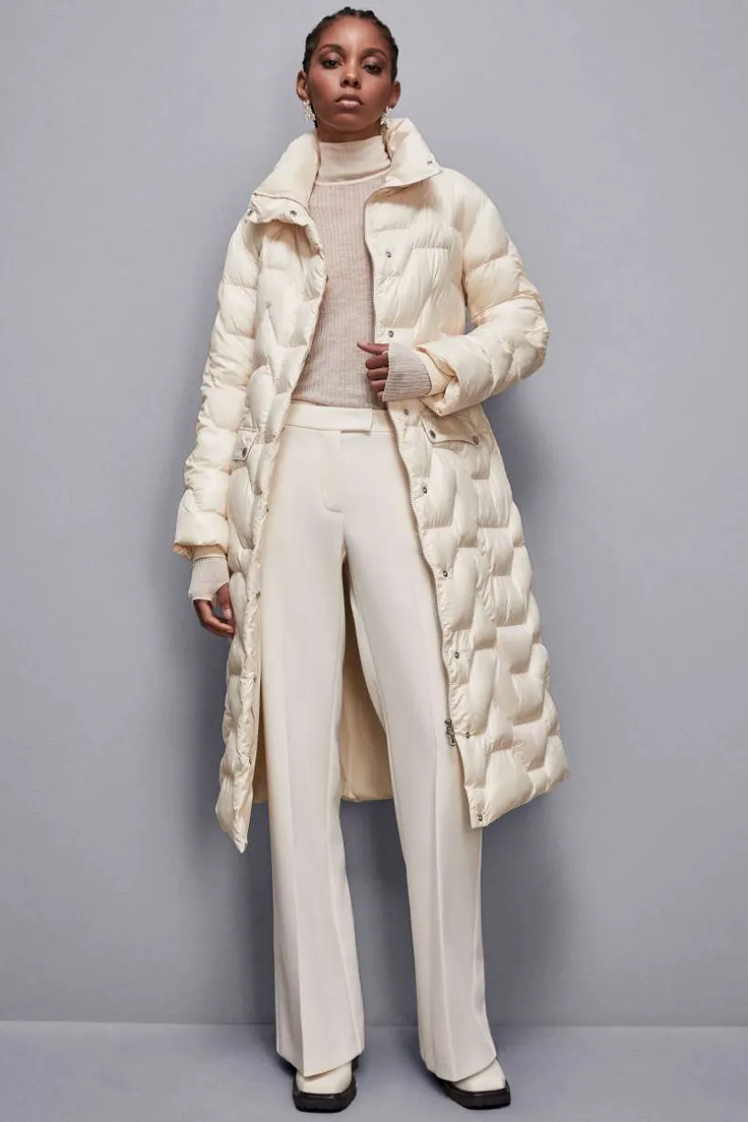 Piumino lungo trapuntato in nylon