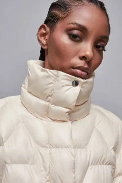 Piumino lungo trapuntato in nylon