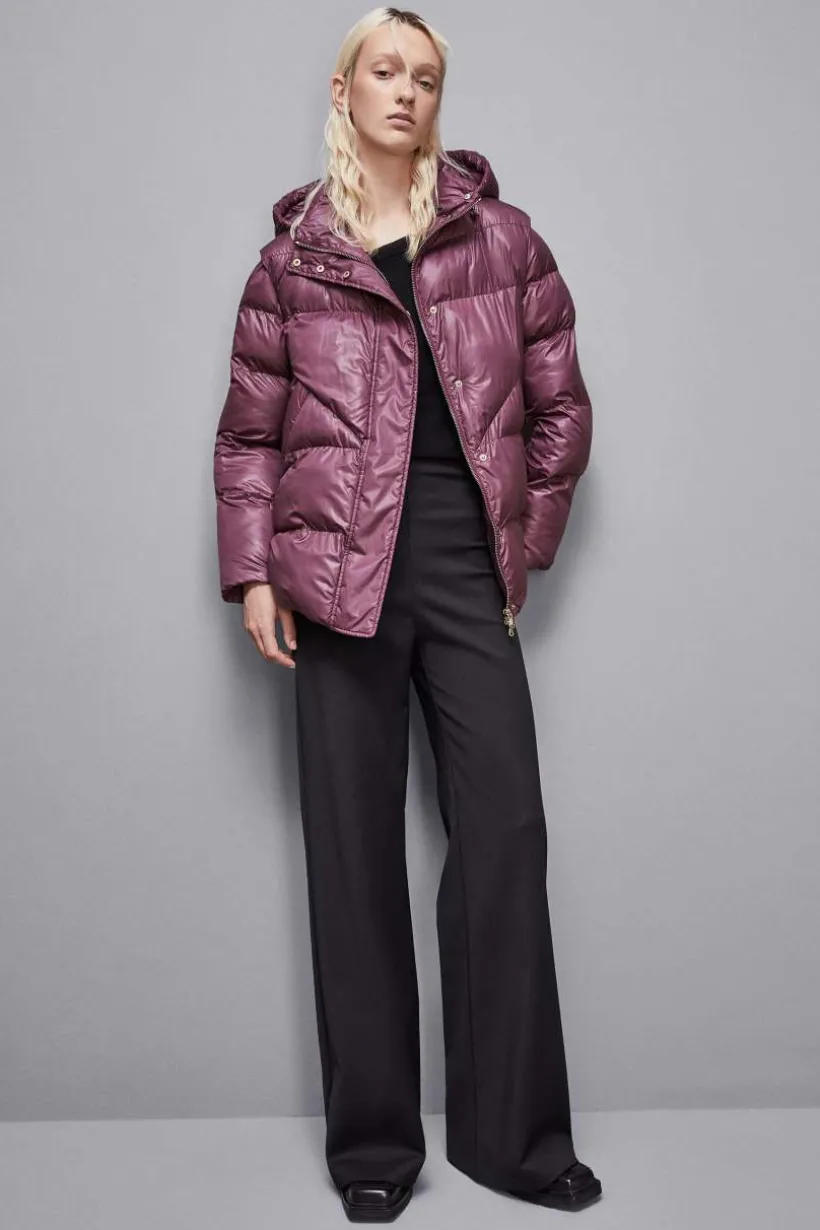 Piumino over in nylon lucido