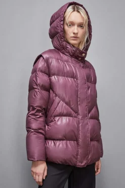 Piumino over in nylon lucido