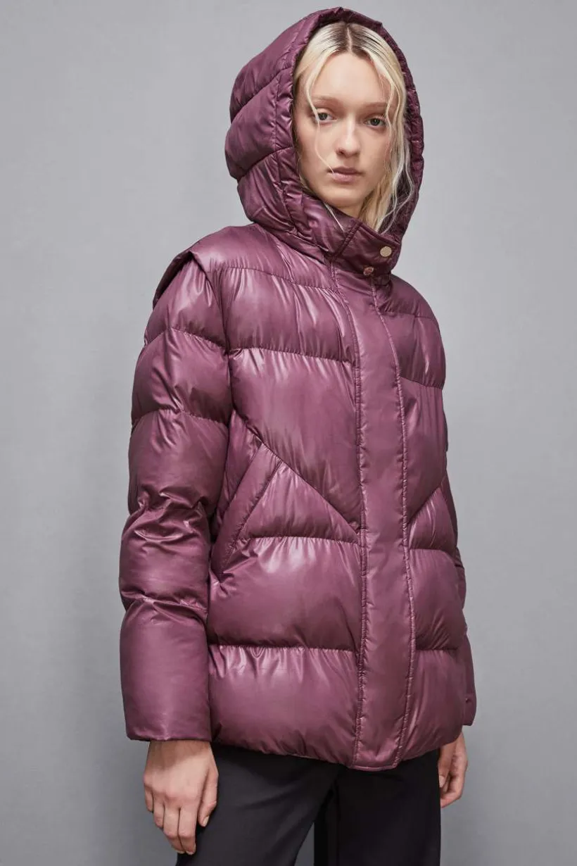 Piumino over in nylon lucido