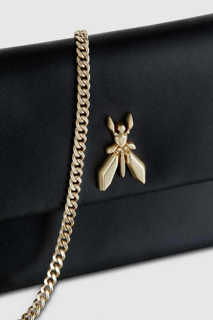 Pochette Fly in pelle con catena
