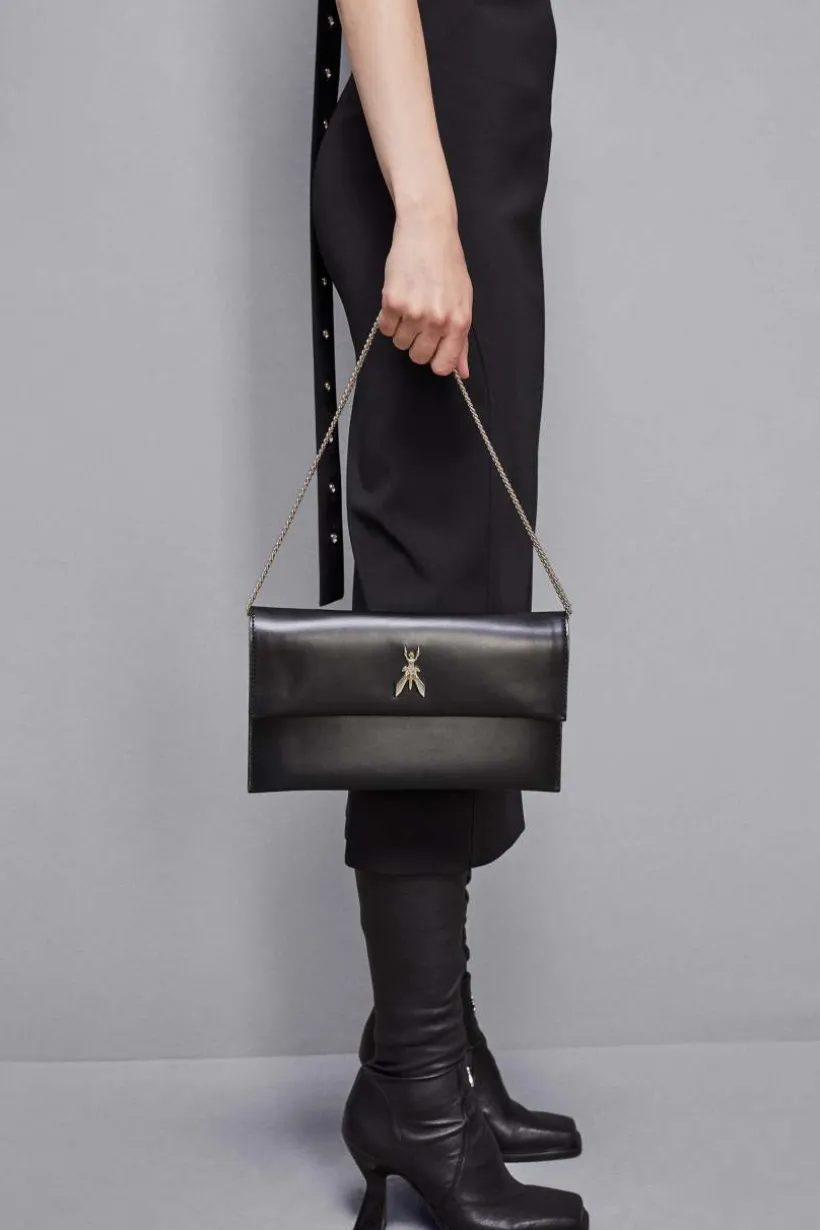 Pochette Fly in pelle con catena