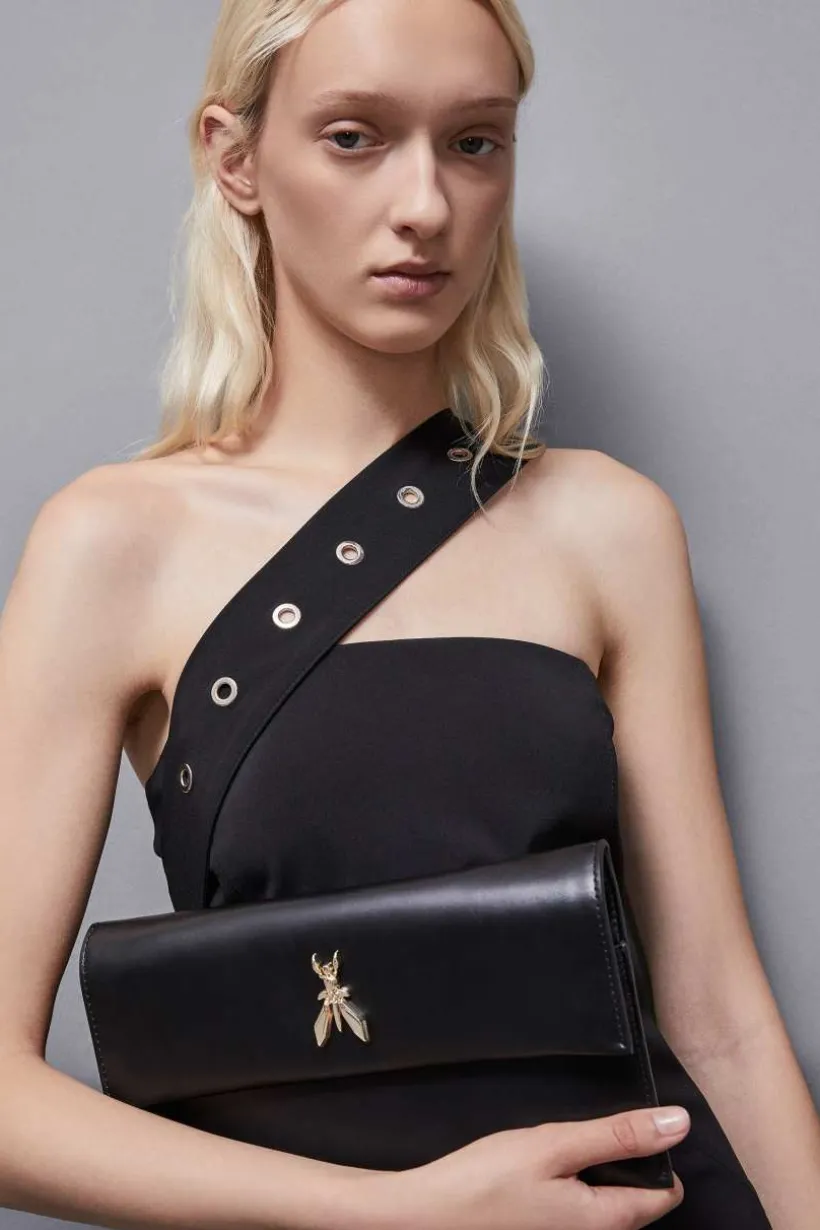 Pochette Fly in pelle con catena