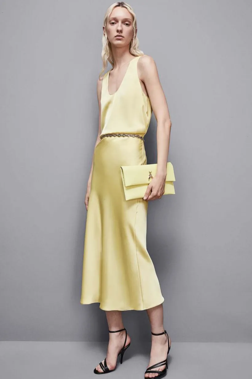Pochette Fly in pelle con catena