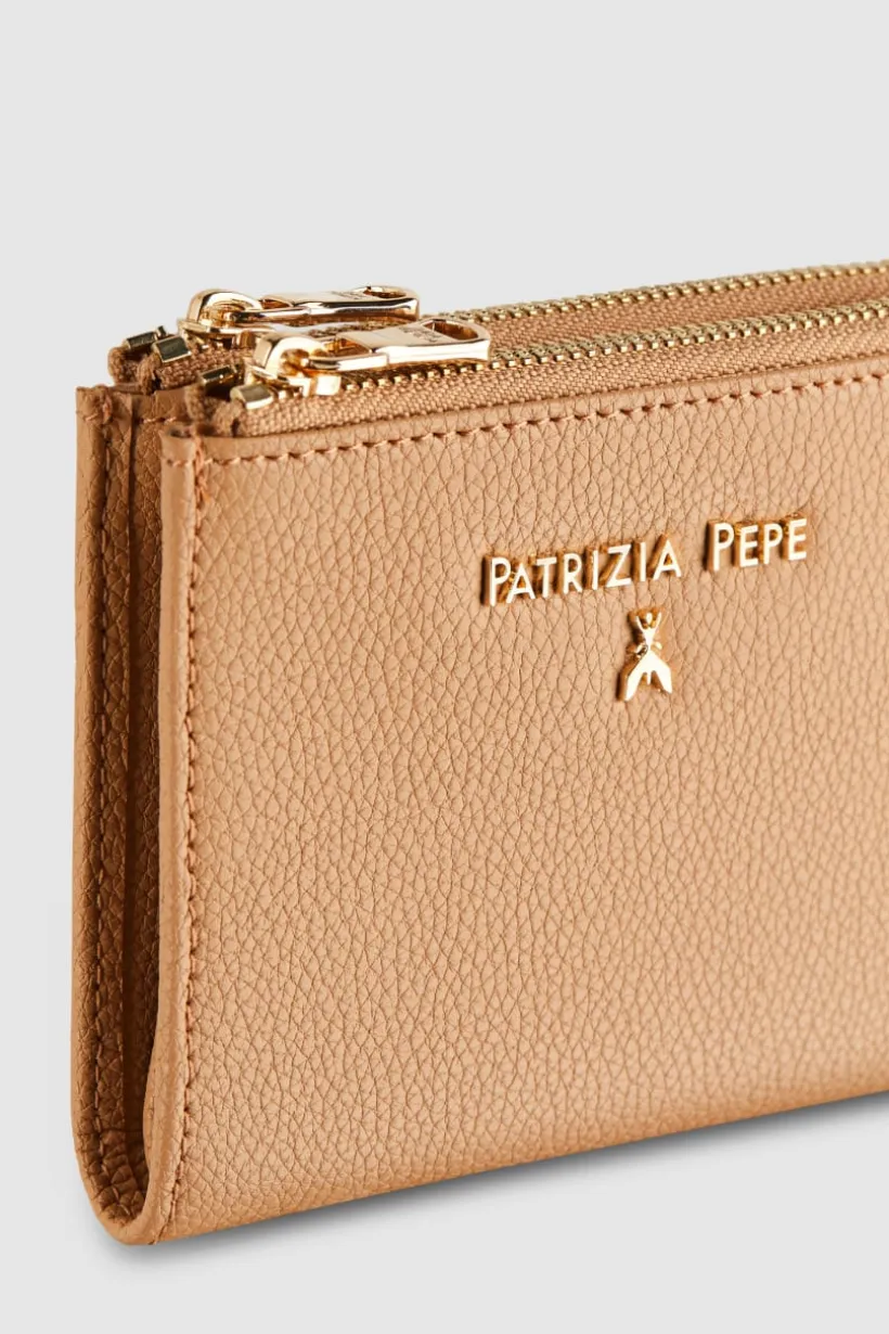 Portafoglio in pelle con zip
