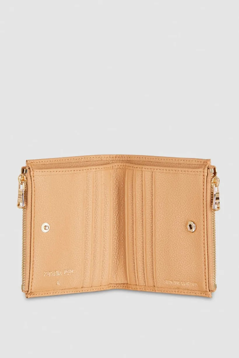 Portafoglio in pelle con zip