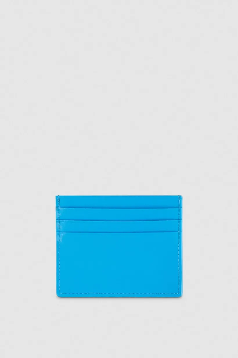 Portafoglio per carte di credito in pelle liscia