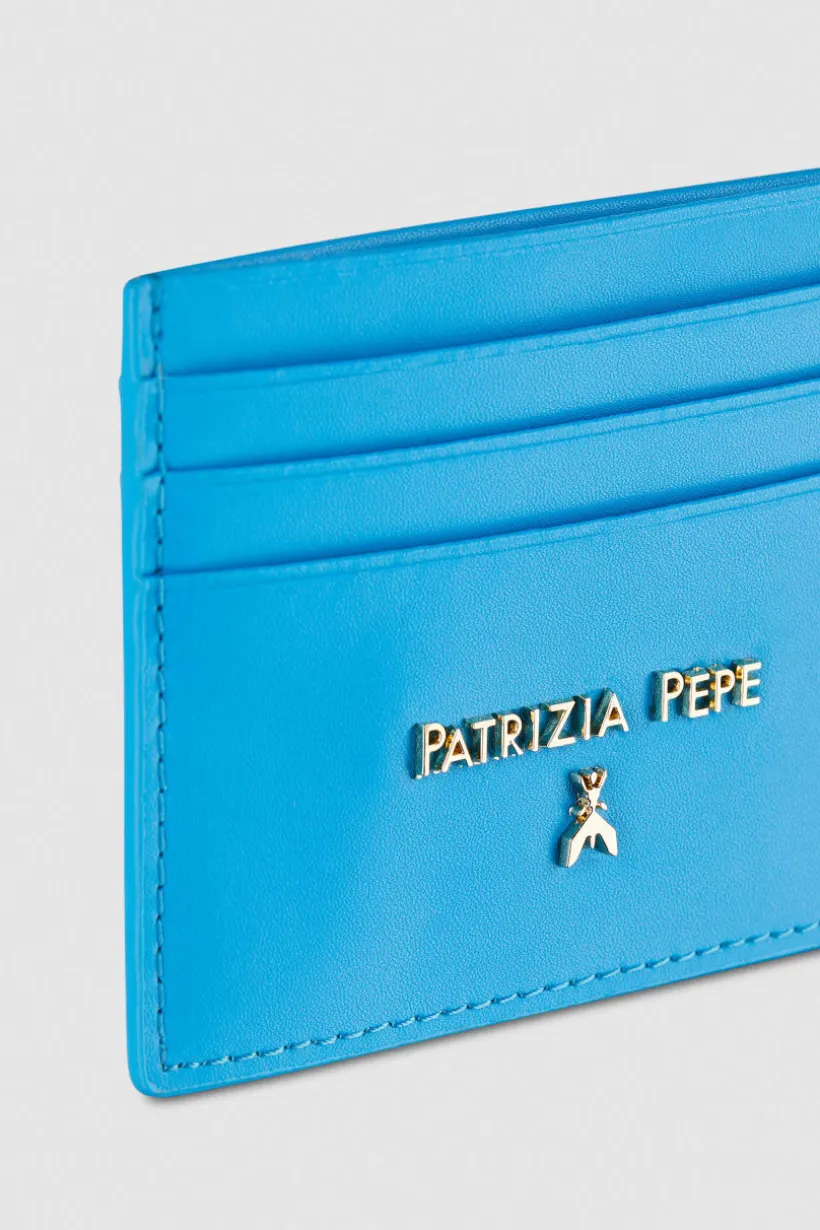 Portafoglio per carte di credito in pelle liscia