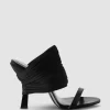 Sandali con tacco in pelle