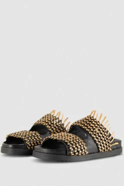 Sandali slippers in pelle