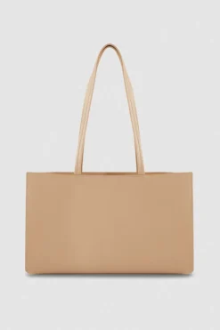 Shopping bag in pelle con zip