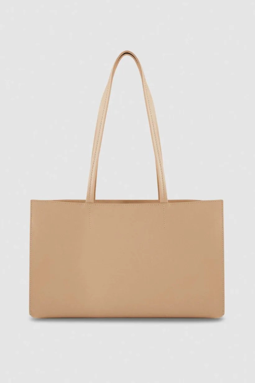 Shopping bag in pelle con zip