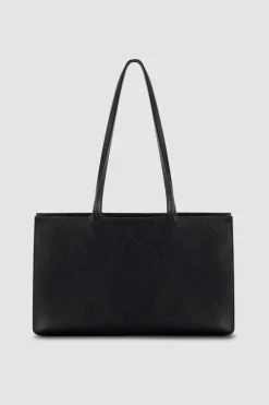 Shopping bag in pelle con zip