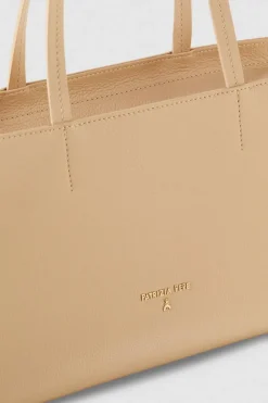 Shopping bag in pelle con zip