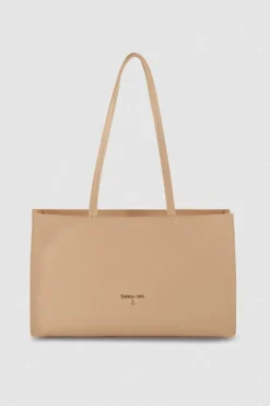 Shopping bag in pelle con zip
