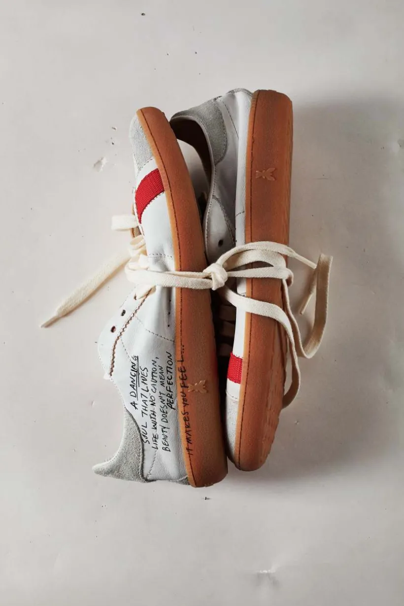 SKIN Sneakers in nappa con Lettering