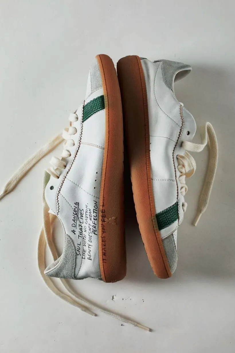 SKIN Sneakers in nappa con Lettering