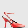 Slingback in pelle con fibbia Astral