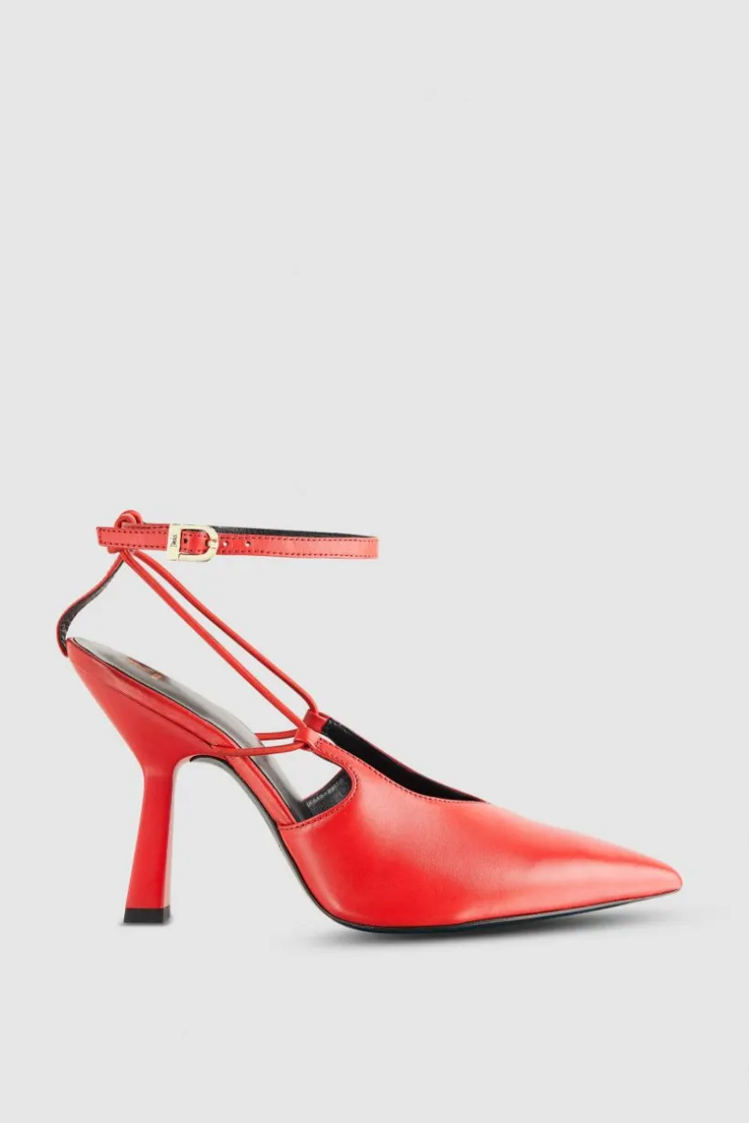 Slingback in pelle con fibbia Astral