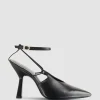 Slingback in pelle con fibbia Astral