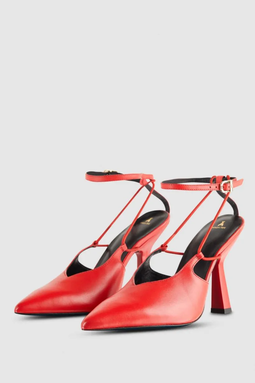 Slingback in pelle con fibbia Astral