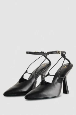 Slingback in pelle con fibbia Astral